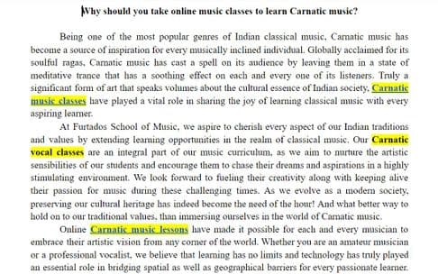 Why should you take online music classes to learn Carnatic music?