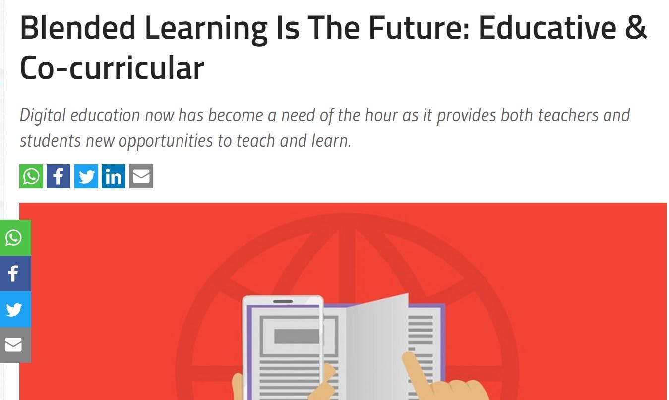 Blended Learning is the future: Educative & Co-curricular