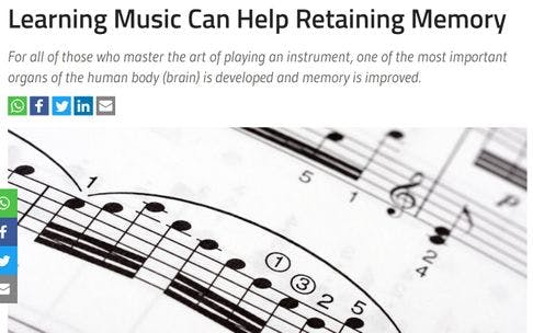 Learning music can help retaining memory